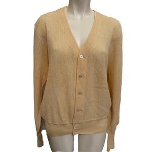 Vintage 50s Saks Cardigan Pure Alpaca Old Money Grandpa Kurt Cobain Sweater M L